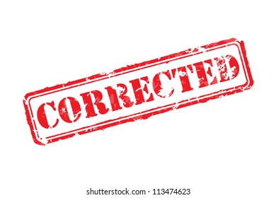 Corrected rubber stamp vector illustration. Contains original brushes