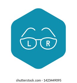 Correction eye glasses icon. Outline correction eye glasses vector icon for web design isolated on white background