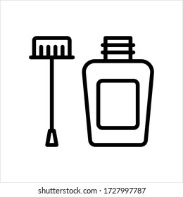 Correction Fluid Icon, White Correction Fluid Icon Vector Art Illustration