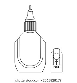 Correction fluid [School supplies illustration]