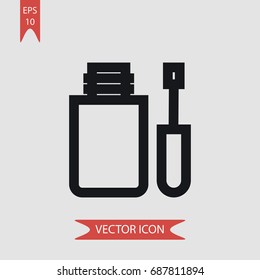 Correction fluid vector icon, illustration symbol