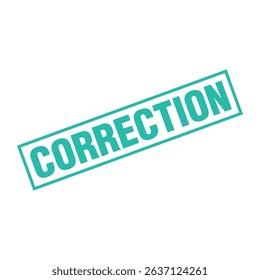 Correction Letter Rubber Stamp Template Design