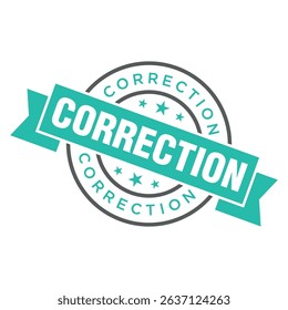 Correction Letter Rubber Stamp Template Design