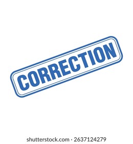 Correction Letter Rubber Stamp Template Design