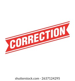 Correction Letter Rubber Stamp Template Design