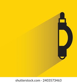 correction liquid icon with shadow on yellow background