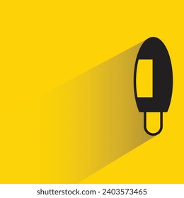 correction liquid icon with shadow on yellow background