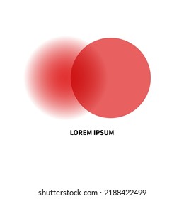 Correction of myopia concept. Transformation creative metaphor. Blurred and clear circle, evolution, ltransformation logo