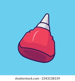 Correction pen simple cartoon vector illustration education tools concept icon isolated