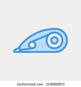 Correction tape icon in blue style, use for website mobile app presentation