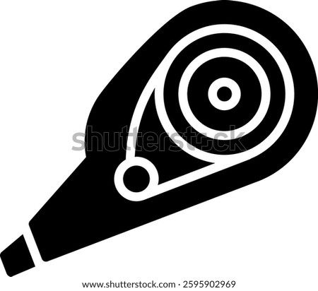 Correction Tape Icon for Office and School Stationery. Glyph Icon