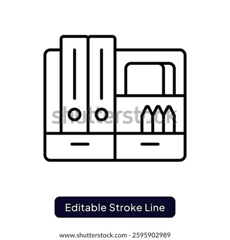 Correction Tape Icon for Office and School Stationery. Outline Icon