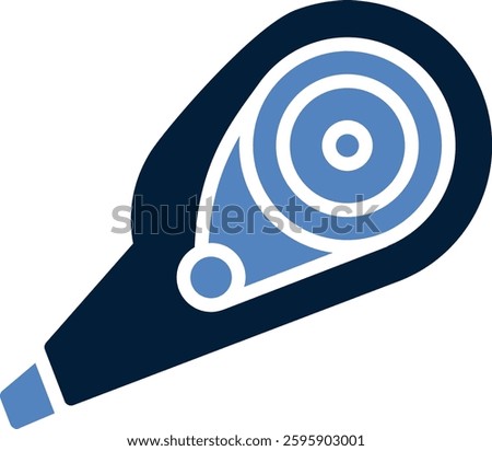 Correction Tape Icon for Office and School Stationery. Solid duo tone Icon