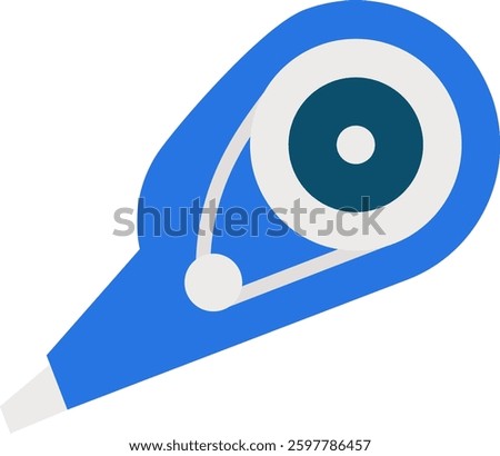 Correction Tape Icon for Office and School Stationery. Flat Icon