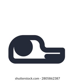 Correction tape line icon in a clean monoline outline style, a vector symbol for office supplies, stationery and business work.