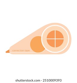 Correction tape vector illustration. Office or school stationery supplies. Quick and clean rewrite.