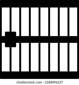 Correctional Facility Gate Symbol, Jail Bars Vector Icon Design, Law Firm And Legal Institutions Stock Illustration, Prison Concept