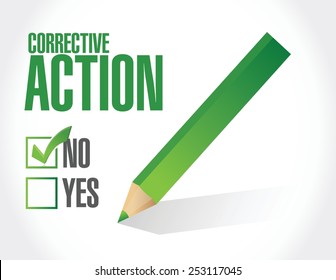 corrective action concept illustration design over a white background