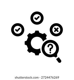 Ilustración vectorial de glifo de icono de acción correctiva