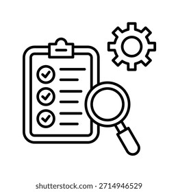 Corrective Action Outline Icon Vector Illustration