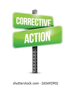 corrective action street sign 