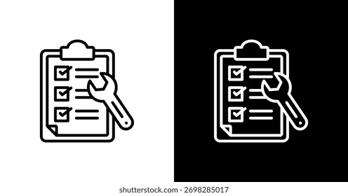 Acción Correctiva Blanco Icono Set Diseño