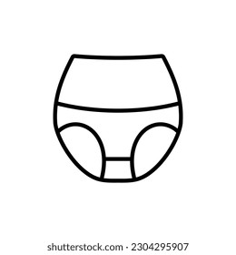 Icono de bragas correctivas. Bragas con la cintura alta.