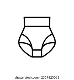 Icono de bragas correctivas. Bragas con la cintura alta.