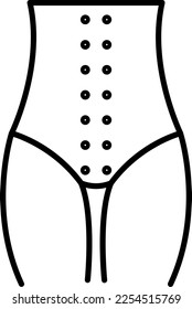 Correctivo, bragas, icono del vector de la forma sobre fondo transparente. Esquema Correctivo, bragas, icono del vector de la forma