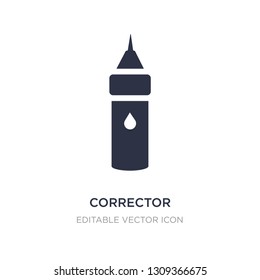 corrector icon on white background. Simple element illustration from Education concept. corrector icon symbol design.