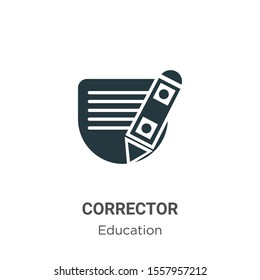 Corrector Vector Icon On White Background Stock Vector (Royalty Free ...