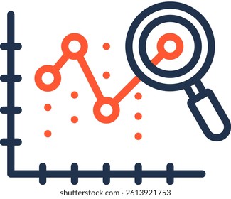 Correlation Analysis Icon Color Line Vector Illustration