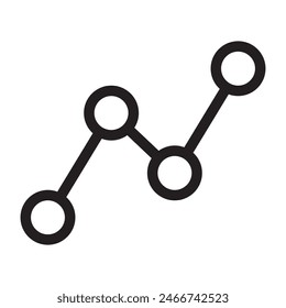 Icono de línea de correlación. Ilustración vectorial.