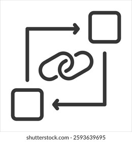 Correlation Outline Icon Vector Illustration