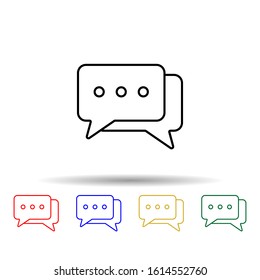 correspondence bubbles multi color style icon. Simple thin line, outline vector of web icons for ui and ux, website or mobile application