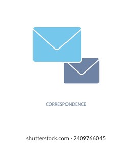 correspondence concept line icon. Simple element illustration. correspondence concept outline symbol design.