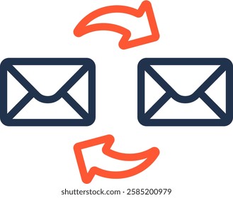 Correspondence Icon Color Line Vector Illustration