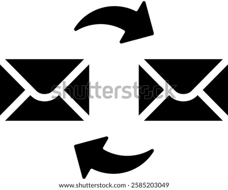 Correspondence Icon Glyph Vector Illustration