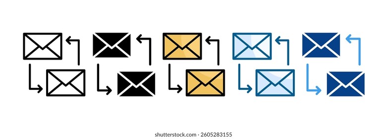 Correspondence Icon Set Multiple Style Collection