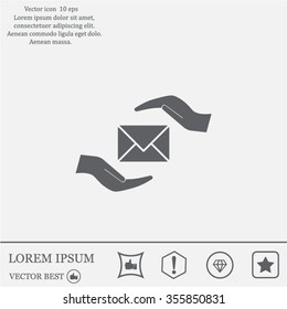 correspondence icon vector design