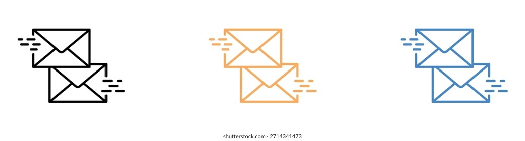 Correspondence icon vector. email communication and instant digital correspondence delivery symbol. vector illustration.