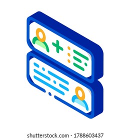 Correspondence Icon Vector. Isometric Correspondence sign. color isolated symbol illustration