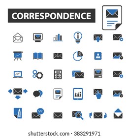 iconos de correspondencia