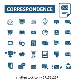 iconos de correspondencia
