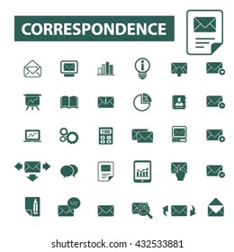 iconos de correspondencia
