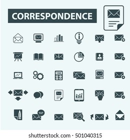 iconos de correspondencia
