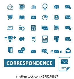 iconos de correspondencia