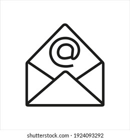 Correspondence mail vector icon symbol design