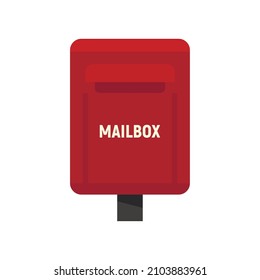 Correspondence mailbox icon. Flat illustration of correspondence mailbox vector icon isolated on white background