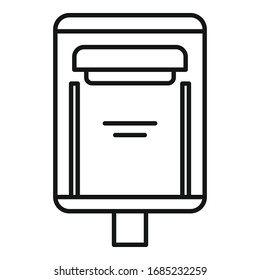 Correspondence mailbox icon. Outline correspondence mailbox vector icon for web design isolated on white background